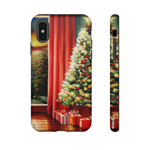 Christmas Tree in Cozy Holiday Home - Impact Resistant Phone Case iPhone X Matte